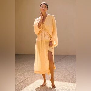 By Anthropologie Long-Sleeve Gauze  Dress cover-up one size fits most s , m , l